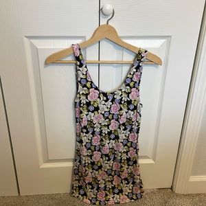 Free People Floral Tank with Scoop Back